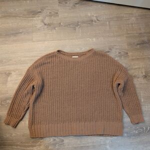 American Eagle Outfitters Tan Crew Neck Oversized Sweater